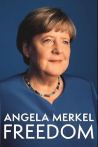Обложка книги с изображением Ангелы Меркель и надписью «Свобода», на которой Меркель изображена в синем костюме на сплошном синем фоне.