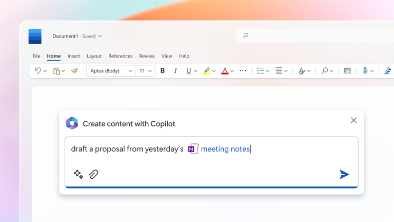 Copilot будет встроен во все приложения Microsoft Office. Фото: Майкрософт