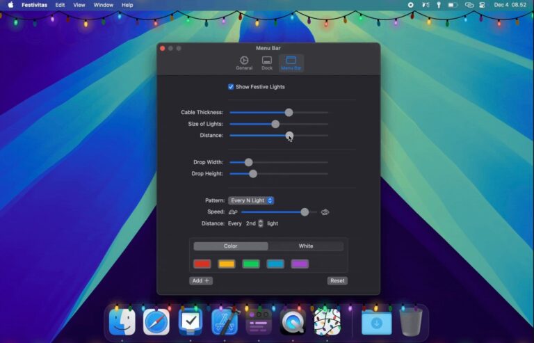 Праздничное приложение Festivitas добавляет рождественские гирлянды на ваш Mac