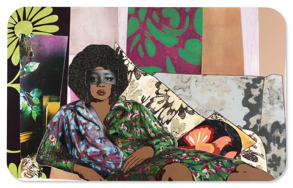 Микалин Томас, Afro Goddess с нетерпением жду, 2015. © Mickalene Thomas