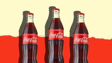 Монтаж классических бутылок Coca-Cola