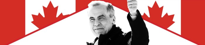Монтаж флага Канады и Марк Карни