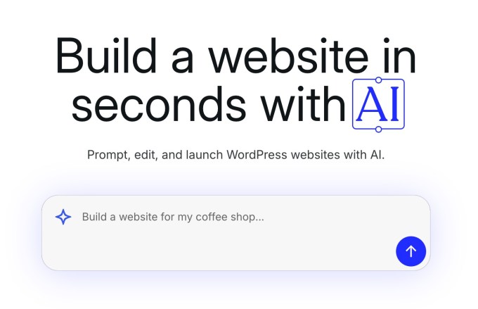 WordPress.com запускает бесплатный AI-Builder веб-сайта