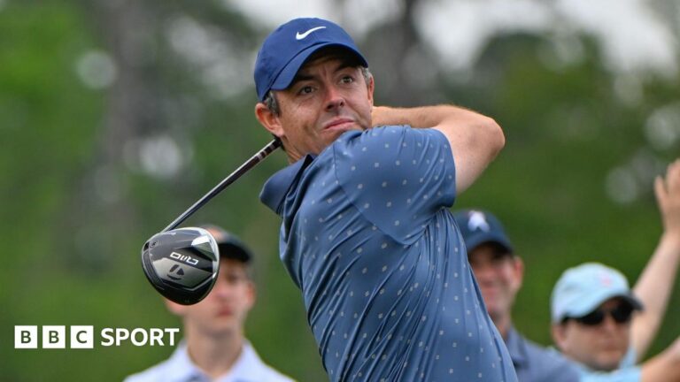 Рори Макилрой из Masters: мир номер два, занимаясь выпуском локтя до Augusta National