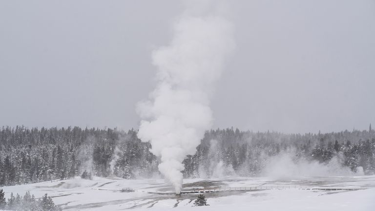 Geehive Geyser в Йеллоустонском национальном парке, штат Вайоминг. Файл фото: Reuters