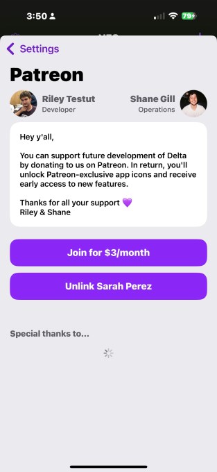 Delta дебютирует в обновлении приложения для iOS, поддерживаемого Patreon, после изменения политики App Store