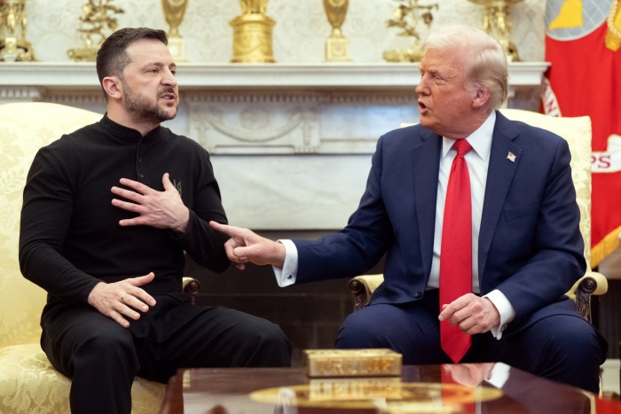 Президент США Дональд Трамп и президент Украины Volodymyr Zelensky