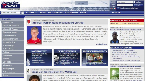 Transfermarkt в 2010 году