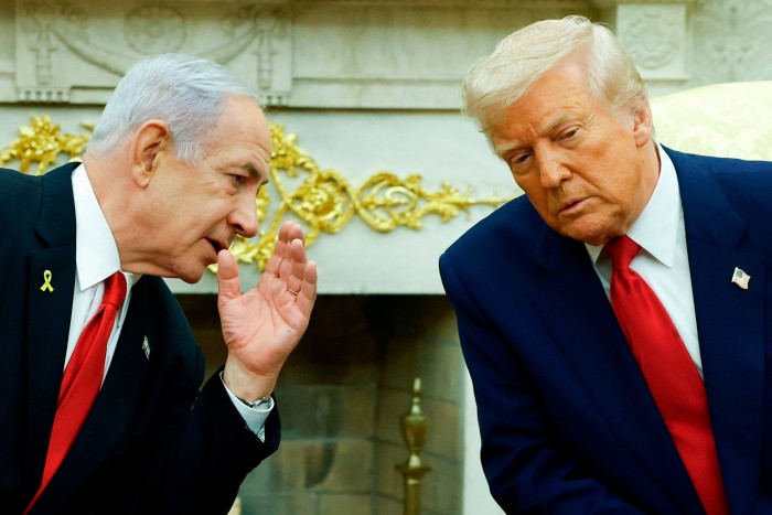 Израильский премьер -министр Бенджамин Нетаньяху и Дональд Трамп