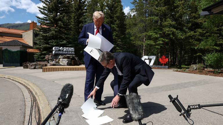 US-UK Trade Deal 'Dode', говорит Трамп, встречаясь с Starmer в G7 | Политические новости