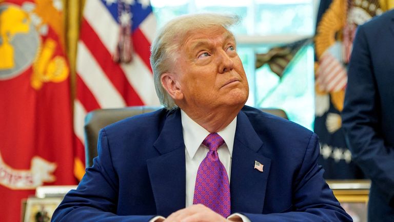 Президент США Дональд Трамп находится в Овальном кабинете в Белом доме, в Вашингтоне, округ Колумбия, США, 10 июня 2025 года. Рейтер/Натан Ховард TPX 